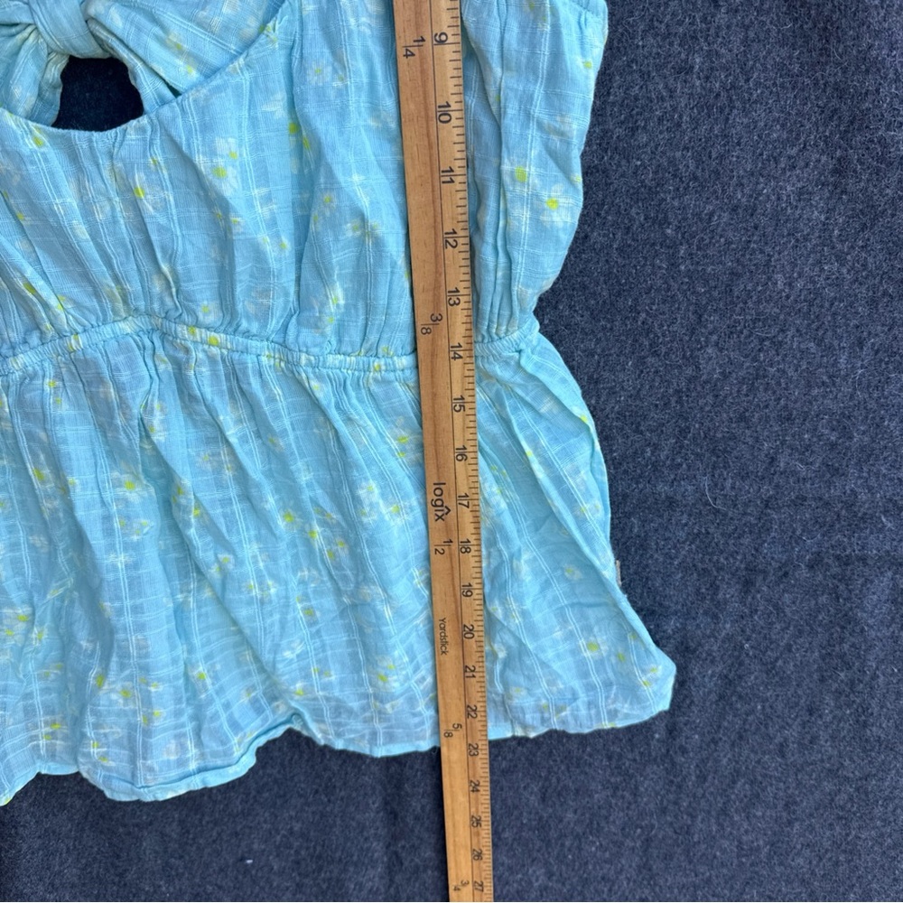 American Eagle Women’s Large Top‎ Cap Sleeve Floral Daisy Baby Doll cottage - Picture 4 of 11